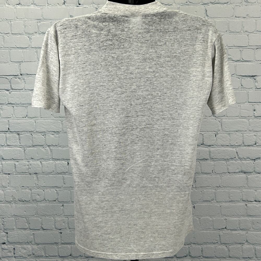 Vintage 90s Deer Hunter Funny T Shirt Hunting Cabin Made In USA Gray M Medium - Picture 3 of 10